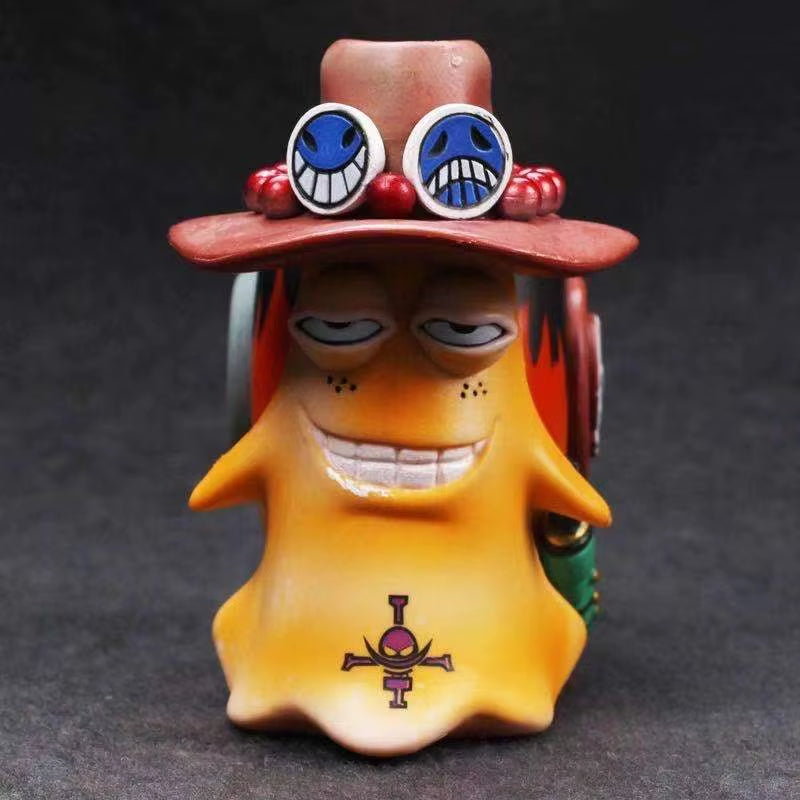 2022 New One Piece Anime Ace Luffy Edward Newgate Law Doflamingo Jinbe Den Den Mushi Action Figure Model Collection Gift