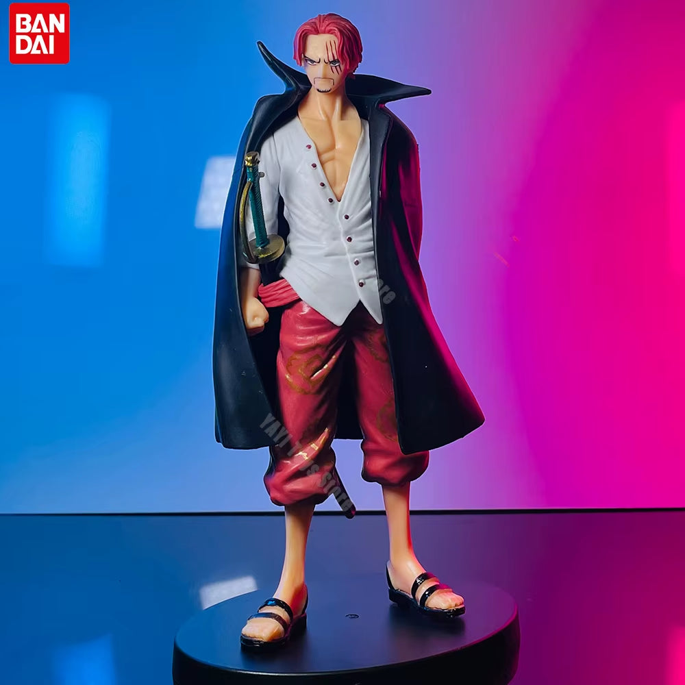 New 18Cm One Piece Anime Figure Red Hair Shanks Action Figures Cartoon Figure Model PVC Doll Collection Decoration Kid Toy Gift