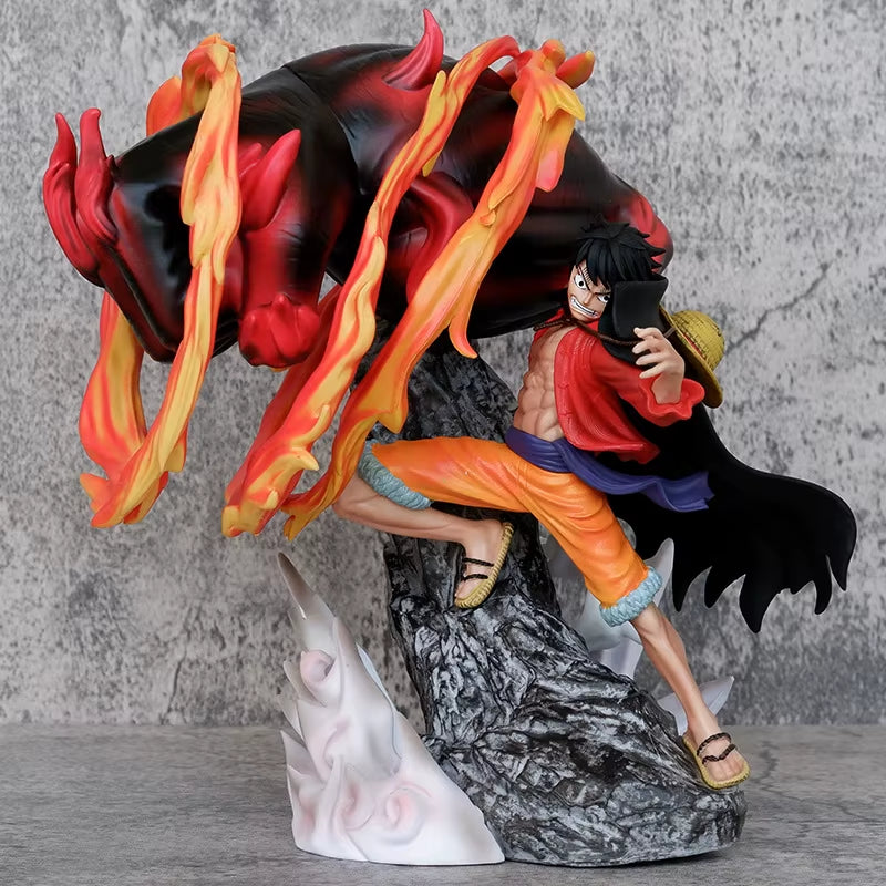 25Cm One Piece Anime Figure Luffy Gear 4 Figures Monkey D Luffy Figurine PVC Statue Model Doll Collectible Room Decora Toy Gifts
