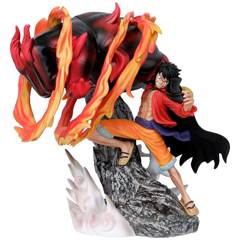25Cm One Piece Anime Figure Luffy Gear 4 Figures Monkey D Luffy Figurine PVC Statue Model Doll Collectible Room Decora Toy Gifts