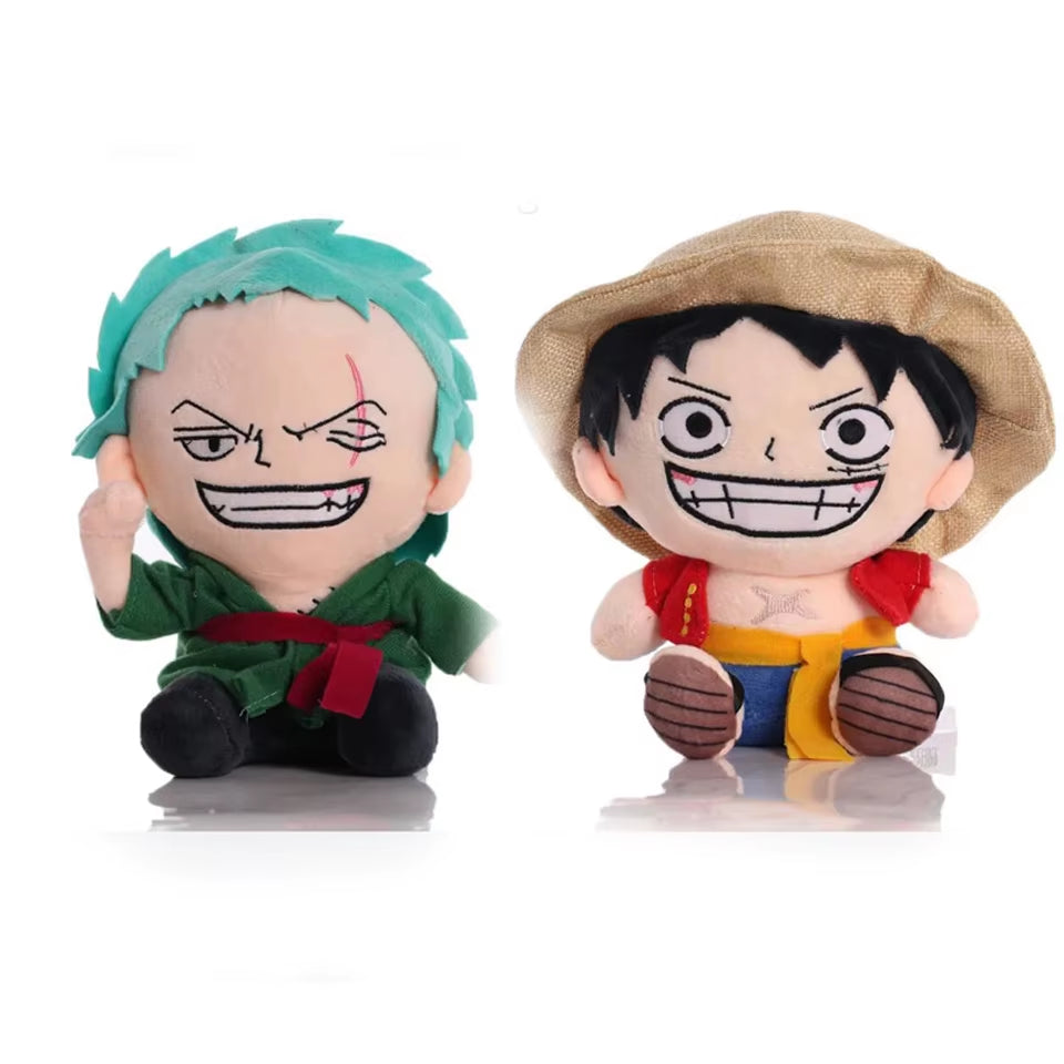 Original 25Cm One Piece Anime Figure Zoro Luffy Chopper Plush Toys Cute Cartoon Plushie Stuffed Dolls Pendant Kids Xmas Gifts