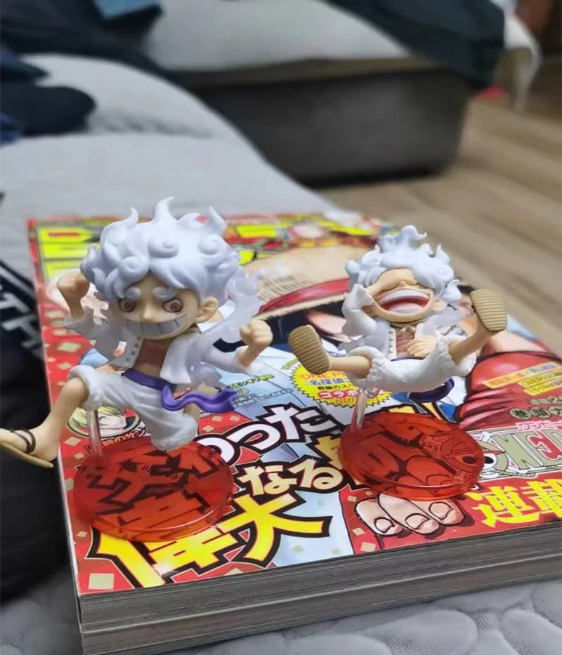 2 Style Mini Presale One Piece Anime Cutes Luffy Gear 5 Figurine Sun God Nikka 10Cm PVC Action Figures Adult Model Toys for Boys