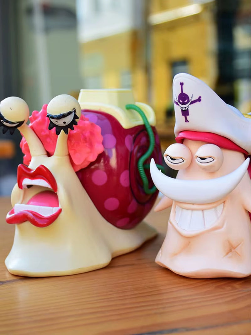2022 New One Piece Anime Ace Luffy Edward Newgate Law Doflamingo Jinbe Den Den Mushi Action Figure Model Collection Gift