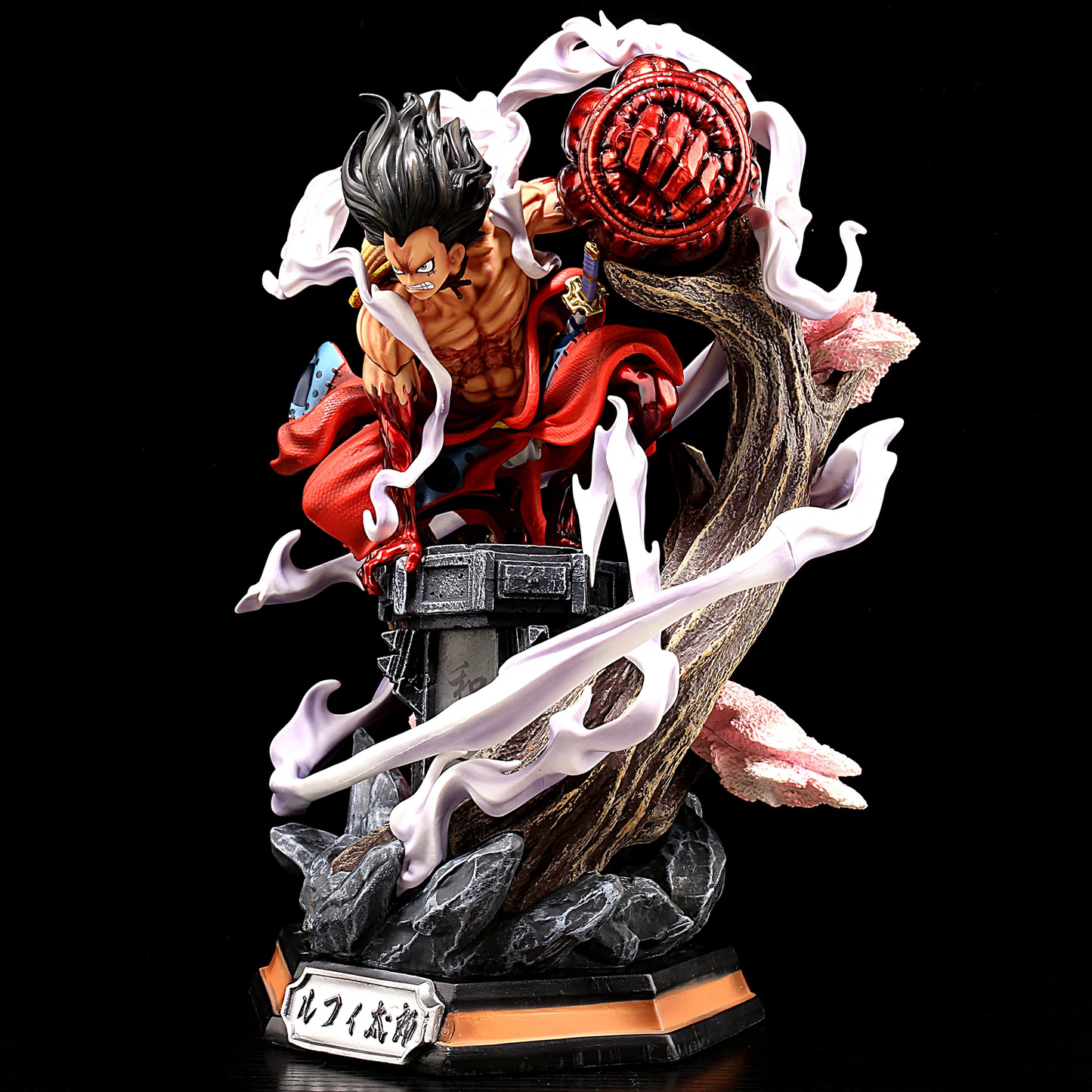 One Piece Anime Figure 26Cm Wano Gear 4 Luffy 2 Head Pieces Statue Figures Collectible Model Decoration Toy Christmas Gift