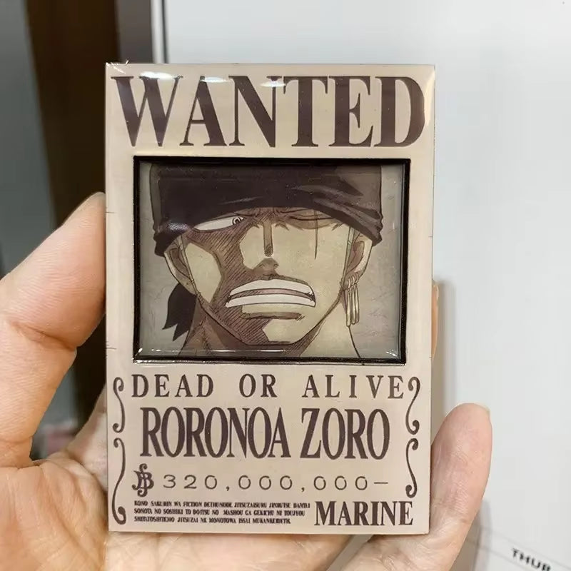ONE PIECE Anime Magnet Refrigerator Magnetic Sticker Wooden Luffy Zoro Cartoon Home Kitchen Convenience Message Board Sticker