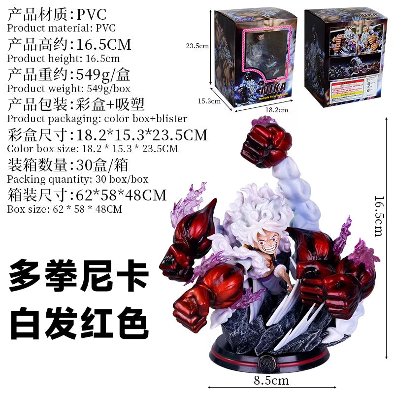One Piece Anime Series Tian Hua Duo Quan Nika, Five Level Road Flying Ghost Island Figurine Exquisite Model Gift
