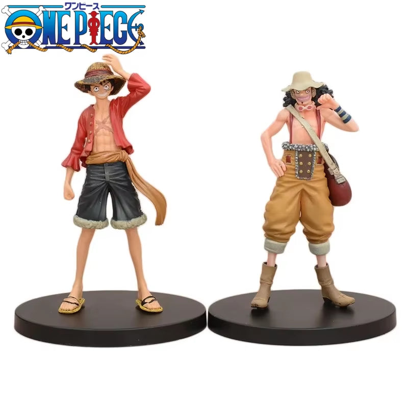 2Pcs/Lot 16CM One Piece Anime Usopp Monkey D Luffy Action Figure Model Dolls Collection Children'S Gift Desktop Decoration