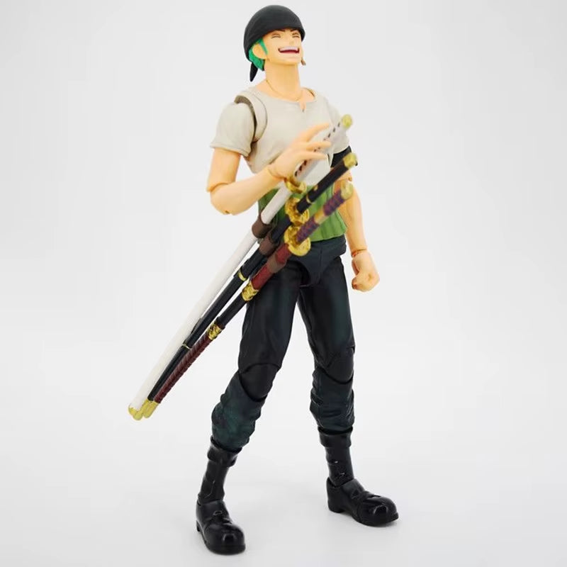 One Piece Anime Action Figures 18Cm Luffy Roronoa Zoro Ace Variable Articulated Movable Joints Collection Model Toy Kid Xma Gift