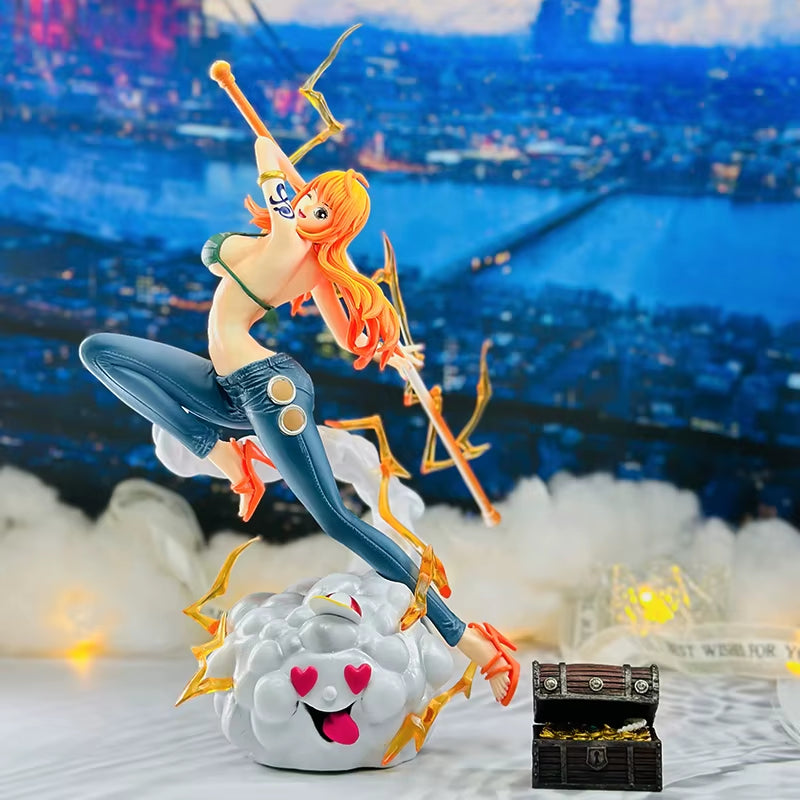 One Piece Anime Figures 29Cm Nami Action Figurine Trousers and Shorts Statue PVC Ornament Collectible Model Decoration Toy Gift