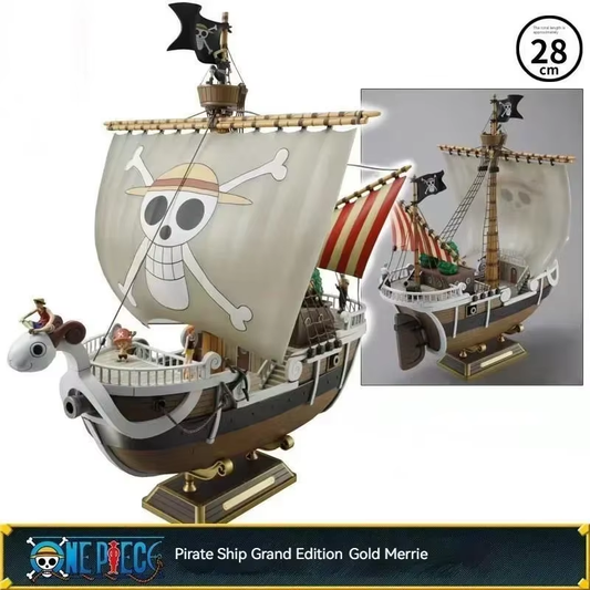 One Piece Anime Thousand Sunny Going Merry Boat Pvc Action Figure Collection Pirate Model Ship Toy Assemble Christma Gift