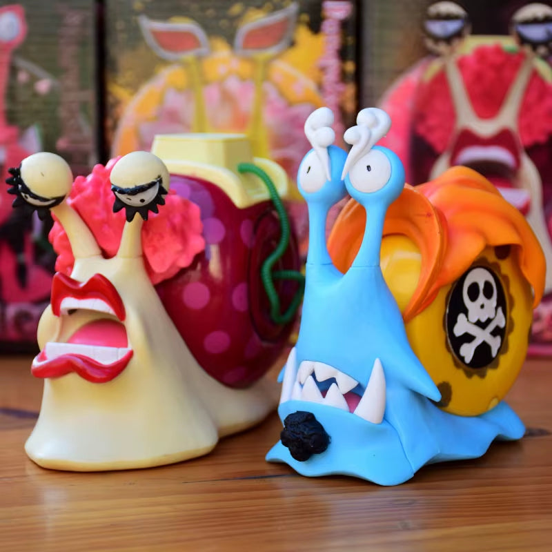 2022 New One Piece Anime Ace Luffy Edward Newgate Law Doflamingo Jinbe Den Den Mushi Action Figure Model Collection Gift