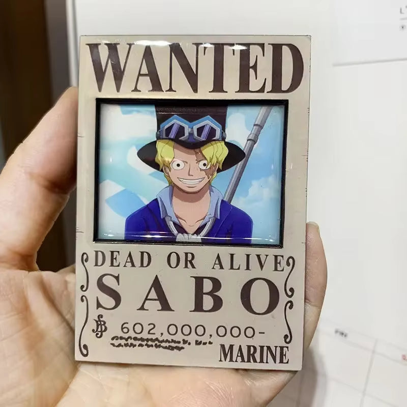 ONE PIECE Anime Magnet Refrigerator Magnetic Sticker Wooden Luffy Zoro Cartoon Home Kitchen Convenience Message Board Sticker