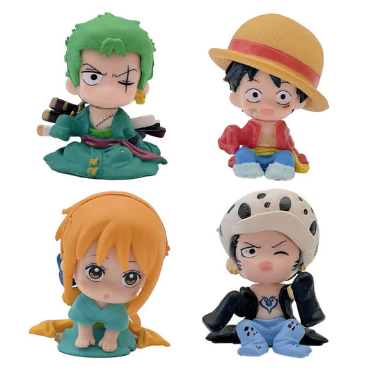 One Piece Anime Character Luffy Boys and Girls Bedroom Decorative Toy Kawaii Pvc Material Creative Model Doll Cartoon Gift