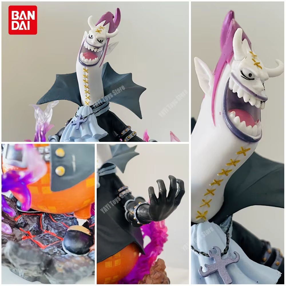 One Piece Anime Figure GK Devil Gekko Moria with Light Statue Decoration Model Desktop Collection Toys Gift
