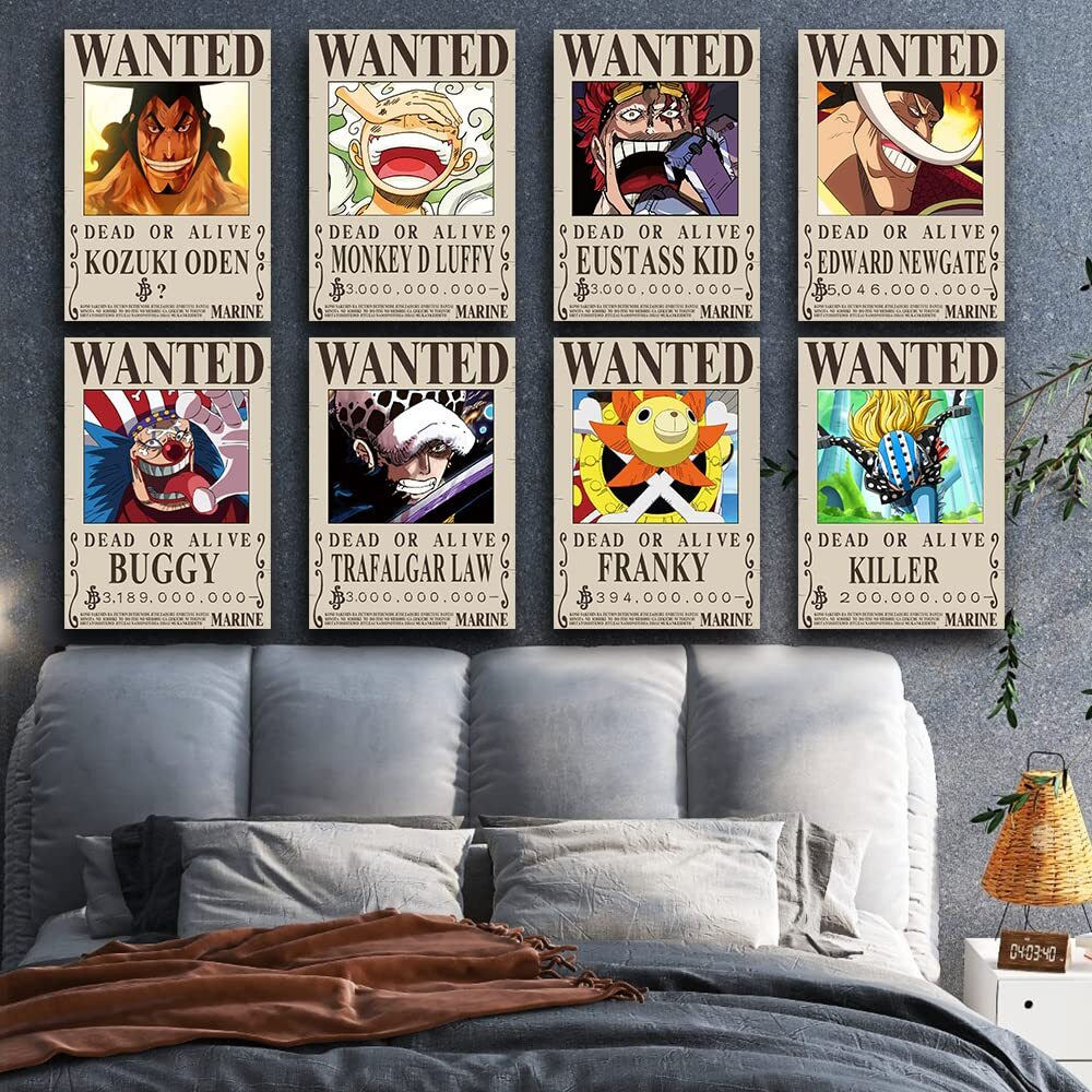 Set of 35 Anime One Piece Wanted Poster Postcards Luffy Zoro Sanji Nami