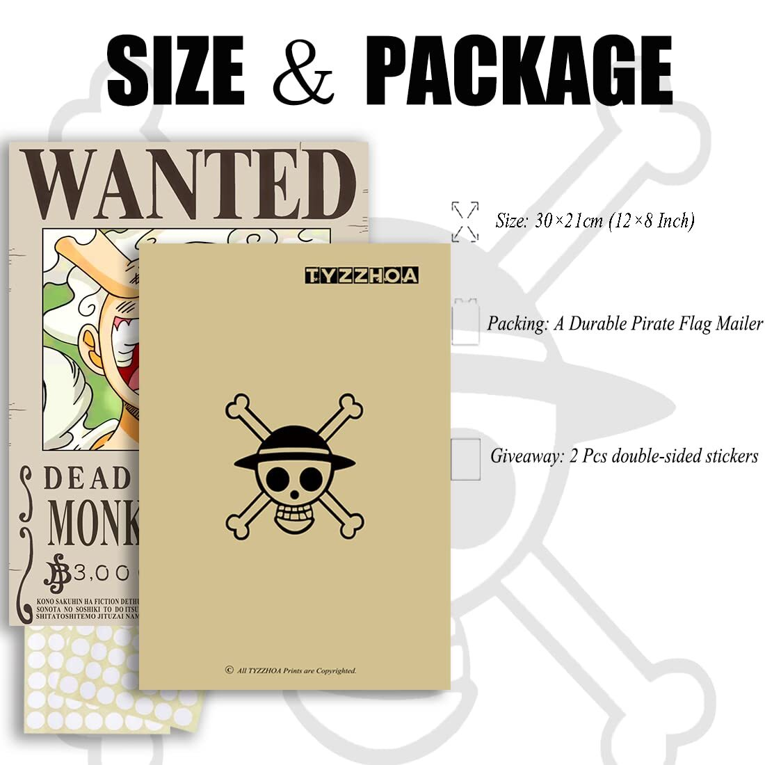 Set of 35 Anime One Piece Wanted Poster Postcards Luffy Zoro Sanji Nami