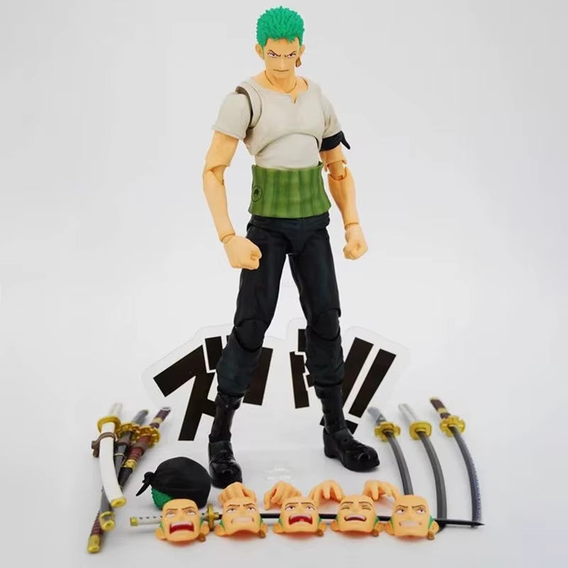 One Piece Anime Action Figures 18Cm Luffy Roronoa Zoro Ace Variable Articulated Movable Joints Collection Model Toy Kid Xma Gift
