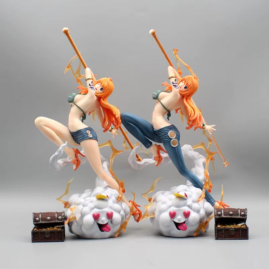 One Piece Anime Figures 29Cm Nami Action Figurine Trousers and Shorts Statue PVC Ornament Collectible Model Decoration Toy Gift