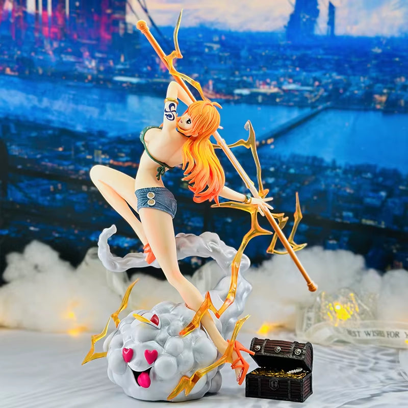 One Piece Anime Figures 29Cm Nami Action Figurine Trousers and Shorts Statue PVC Ornament Collectible Model Decoration Toy Gift