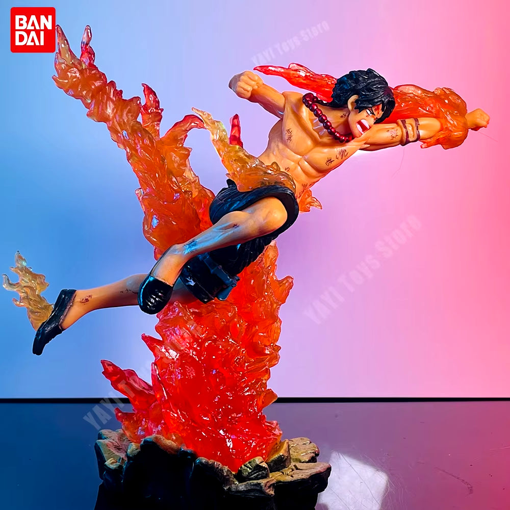 New One Piece Anime Figure GK Portgas D. Ace Action Figure PVC Collection Cartoon Model Doll Gift Toys Decoration